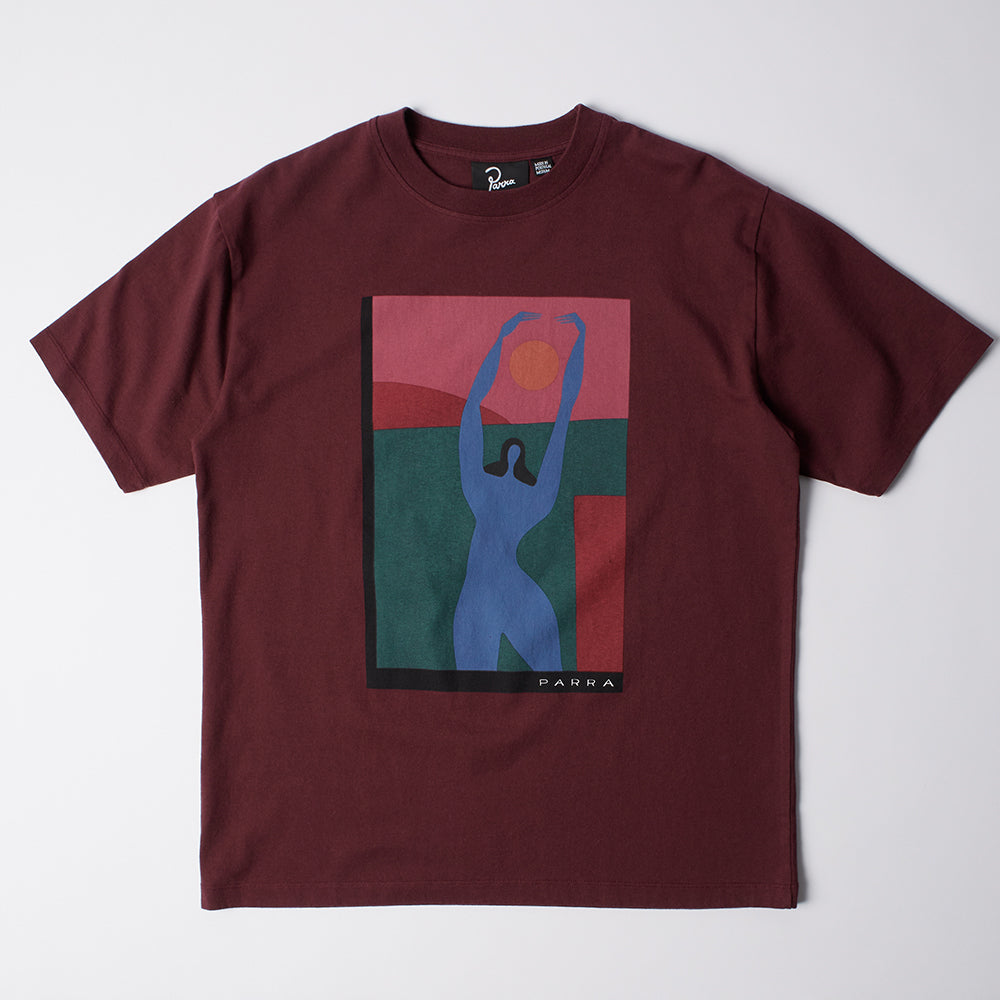 By Parra Protect The Sun T-Shirt - Dark Burgundy