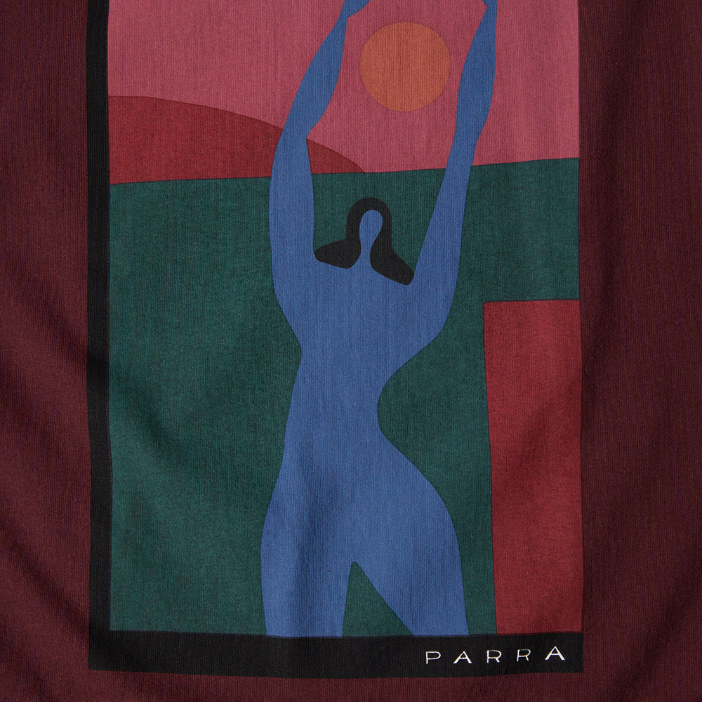 By Parra Protect The Sun T-Shirt - Dark Burgundy