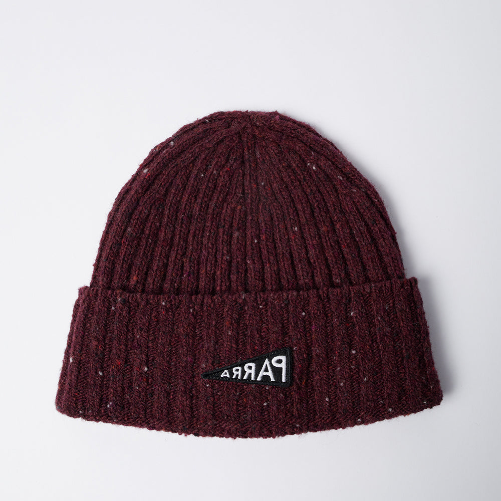 By Parra Reversed Flag Beanie - Dark Burgundy
