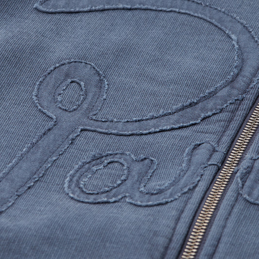 By Parra Not Fade Away Zip Hoody - Washed Dark Grey