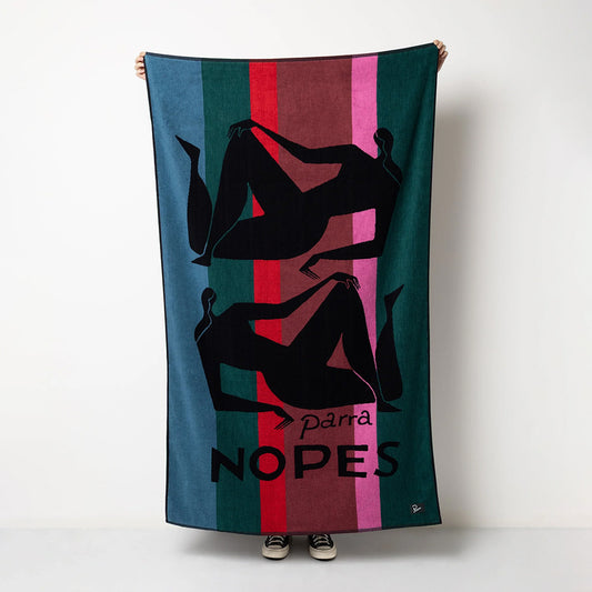 By Parra Nope Und Nopes Beach Towel - Mallard Green