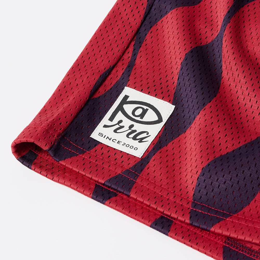 By Parra Waved Mesh Shorts - Red