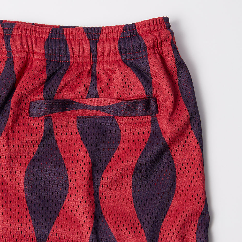 By Parra Waved Mesh Shorts - Red