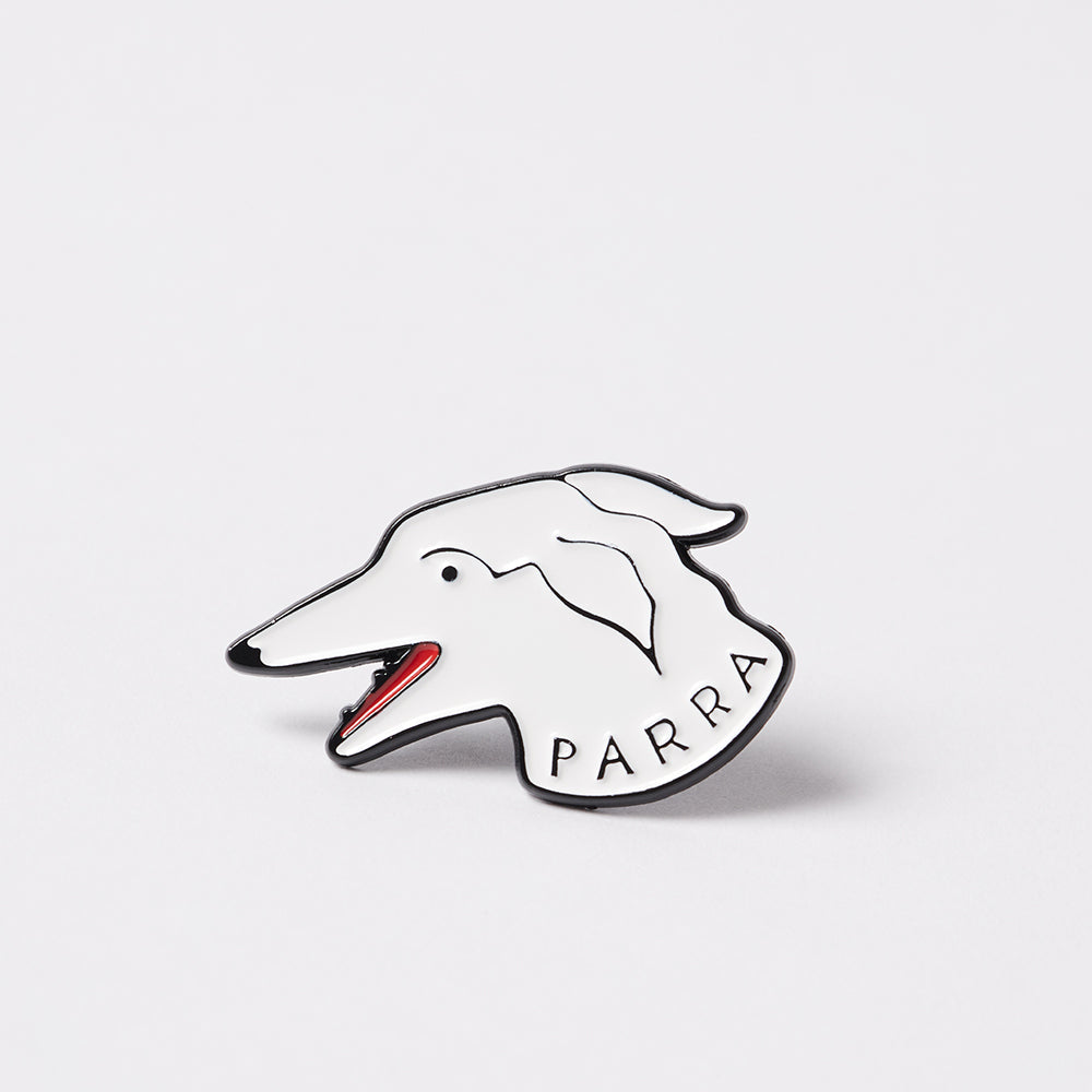 By Parra Dogface Enamel Pin - White
