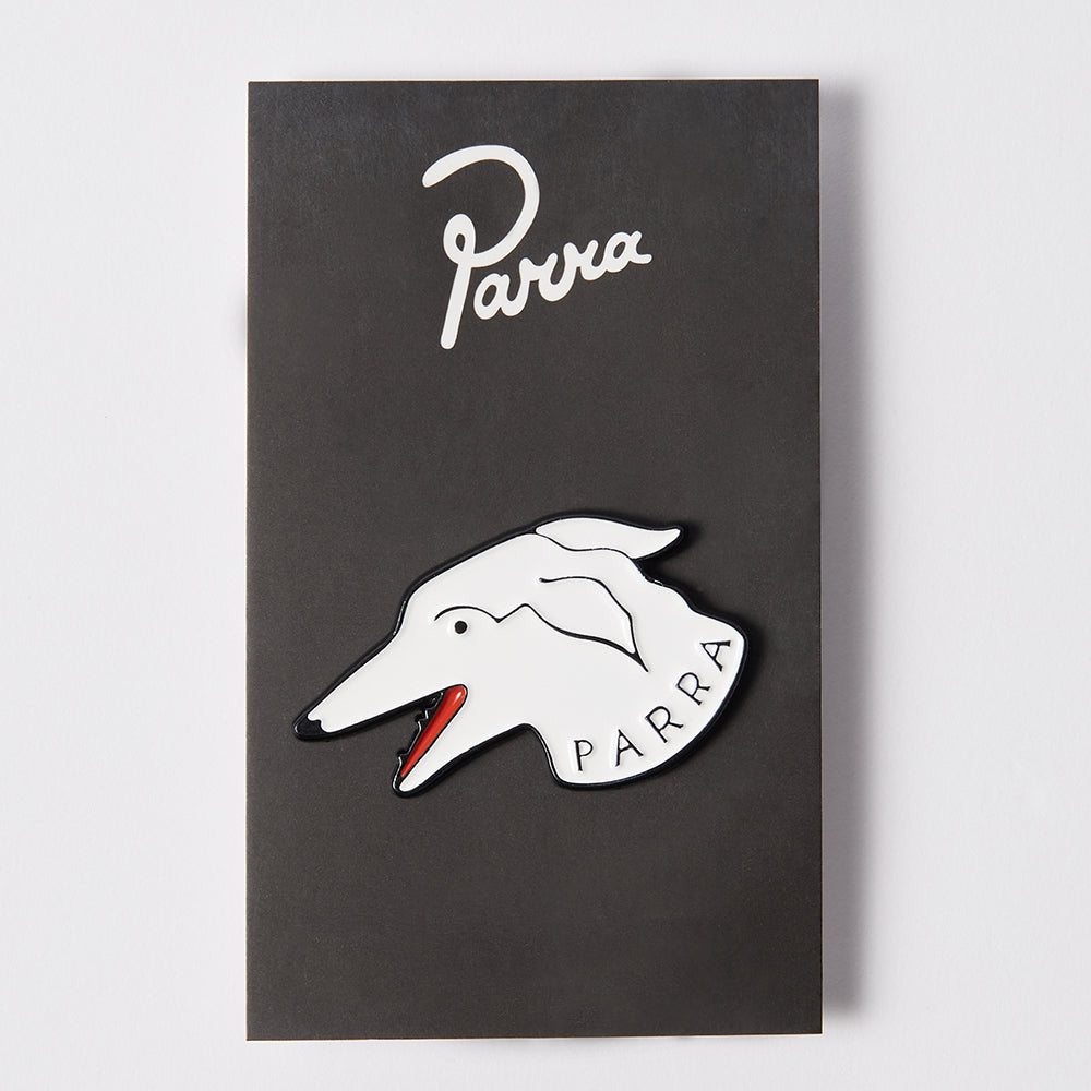By Parra Dogface Enamel Pin - White