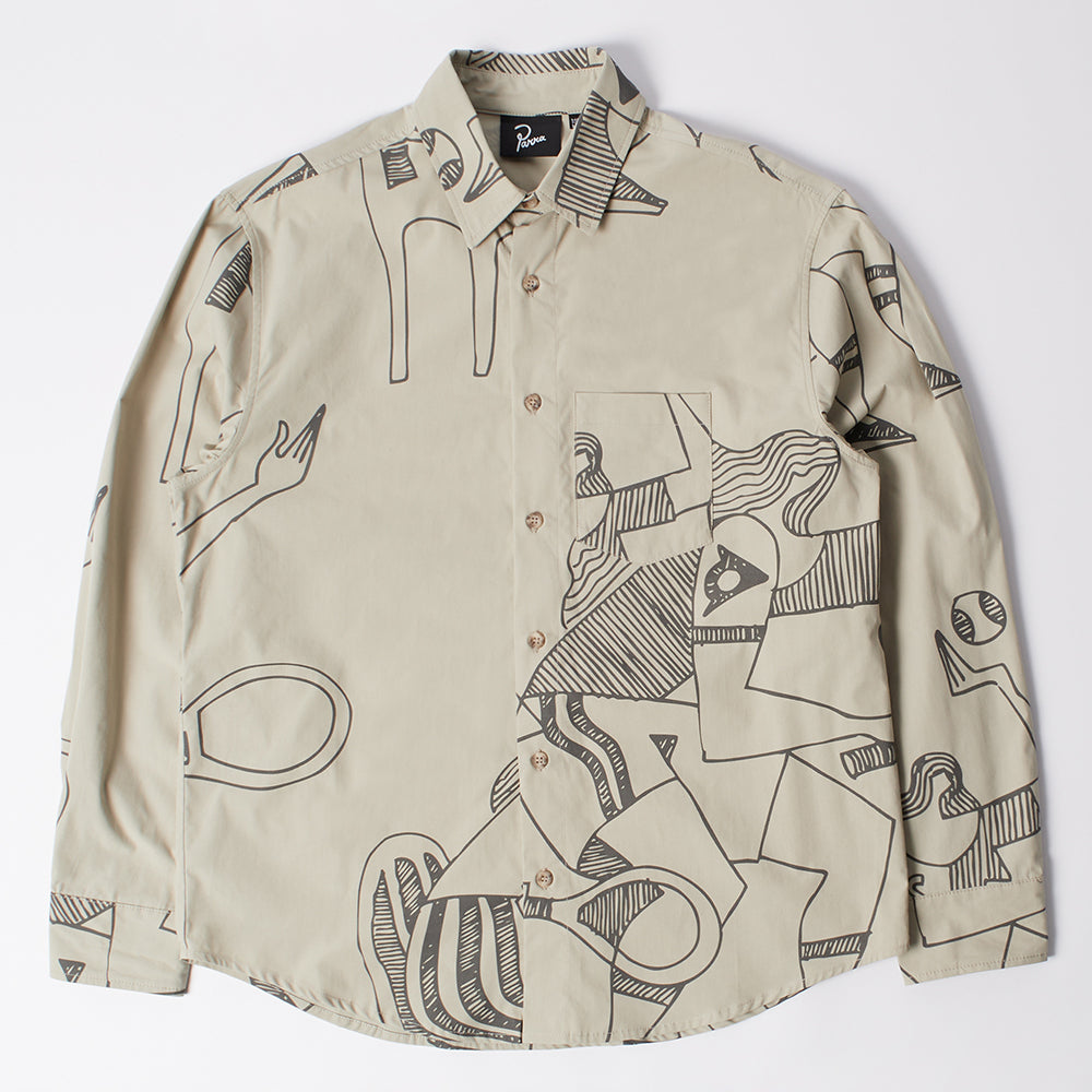 By Parra Pen Drawings Shirt - Sand