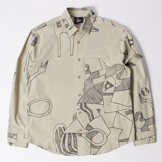 By Parra Pen Drawings Shirt - Sand