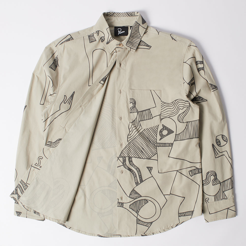 By Parra Pen Drawings Shirt - Sand