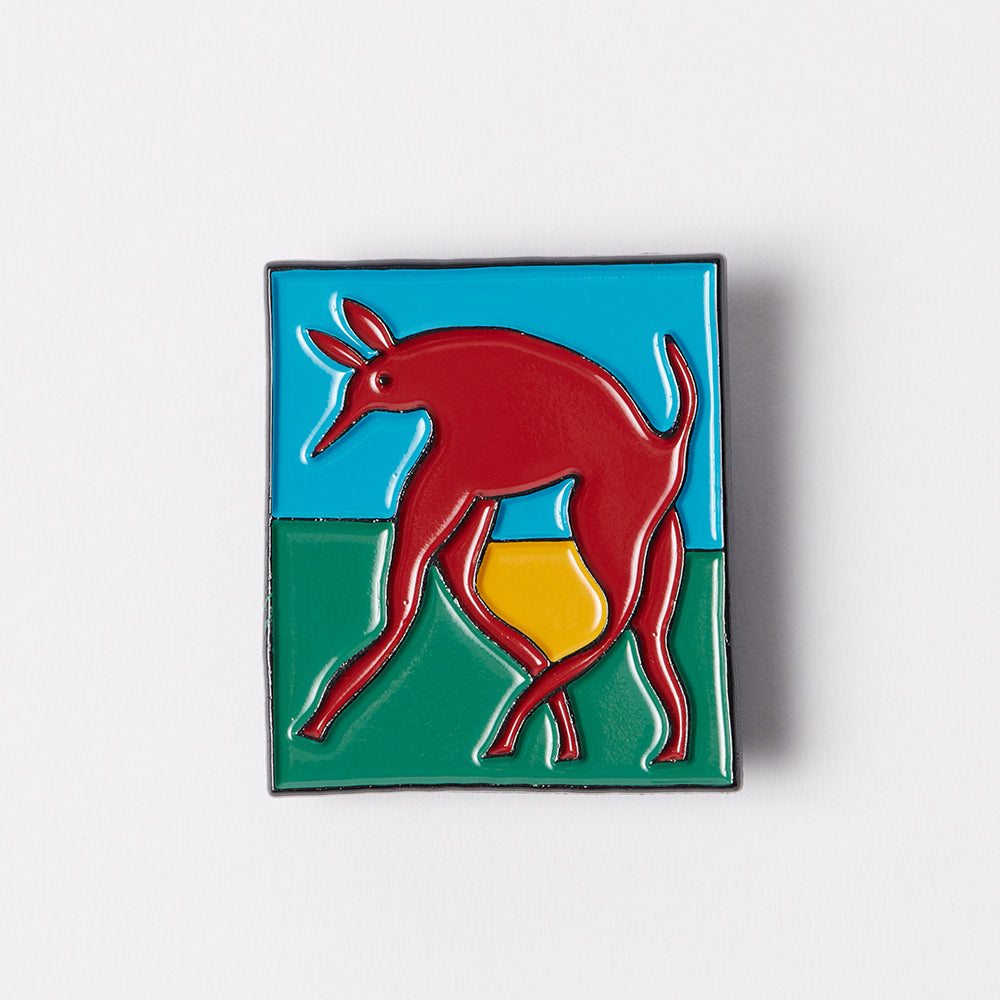 By Parra Bear Dog Hammer Enamel Pin - Green