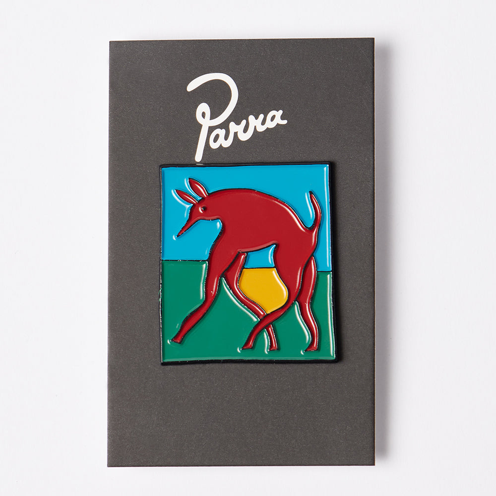 By Parra Bear Dog Hammer Enamel Pin - Green