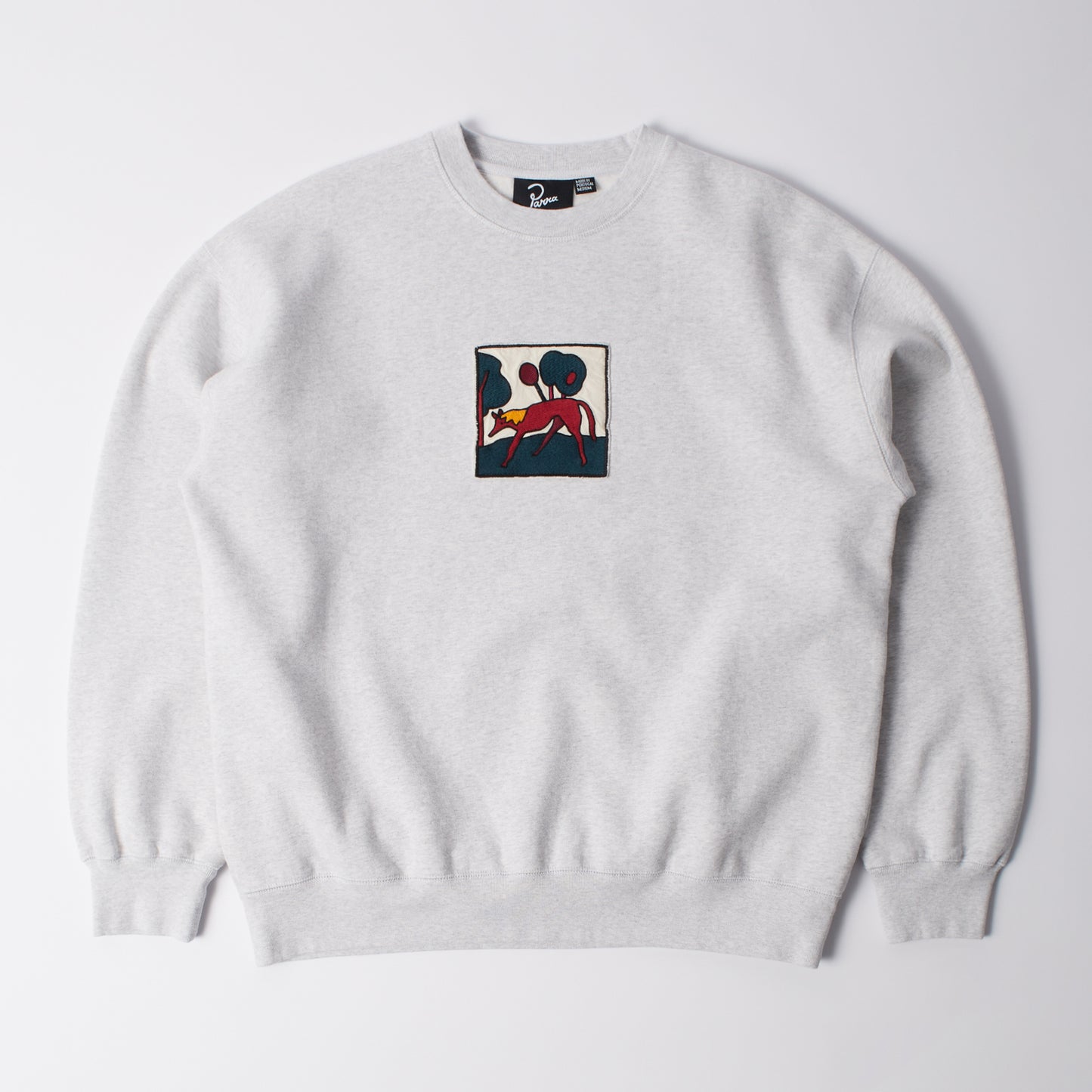 By Parra Long Lost Leg Crew Sweat - Heather Grey