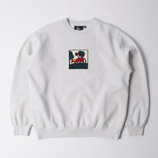 By Parra Long Lost Leg Crew Sweat - Heather Grey