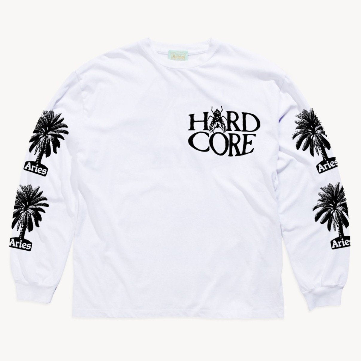 Aries Arise Palm LS T-Shirt - White