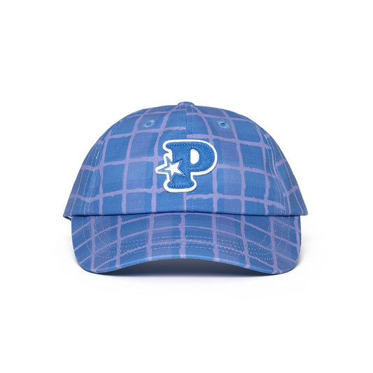 PAWA Tartan Print 6P Cap - Blue Azur