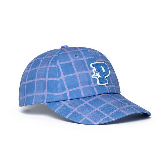 PAWA Tartan Print 6P Cap - Blue Azur