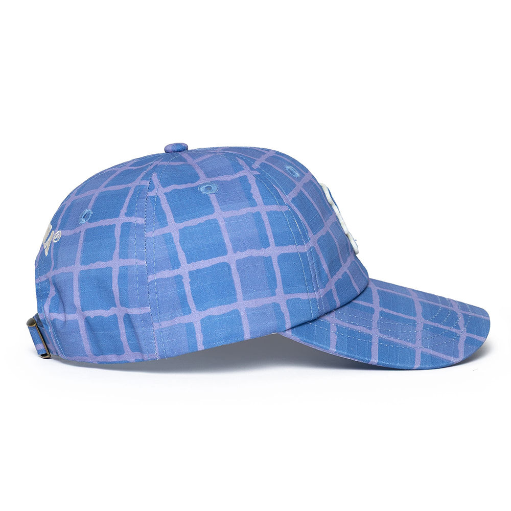 PAWA Tartan Print 6P Cap - Blue Azur