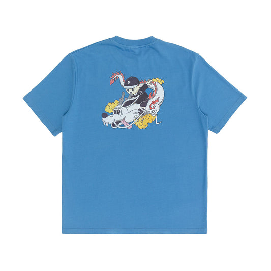 PAWA Dragon Doggo T-Shirt - Azur