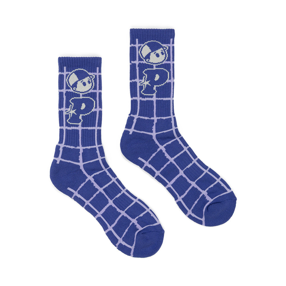 PAWA Tartan Classic Socks - Blue Azur