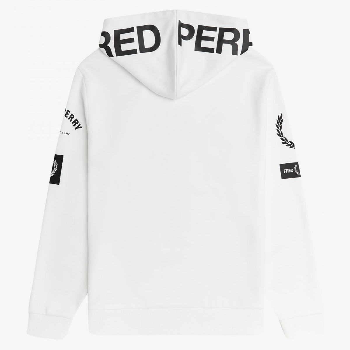 Fred Perry Bold Branding Hoodie - White