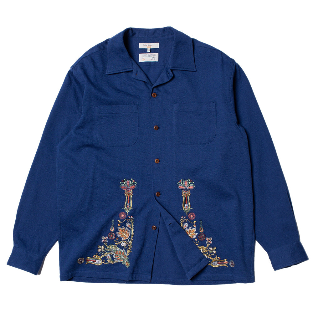 Nudie Jeans Co. Vincent Floral Shirt - French Blue