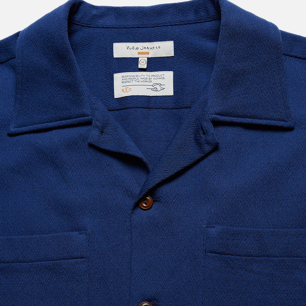 Nudie Jeans Co. Vincent Floral Shirt - French Blue