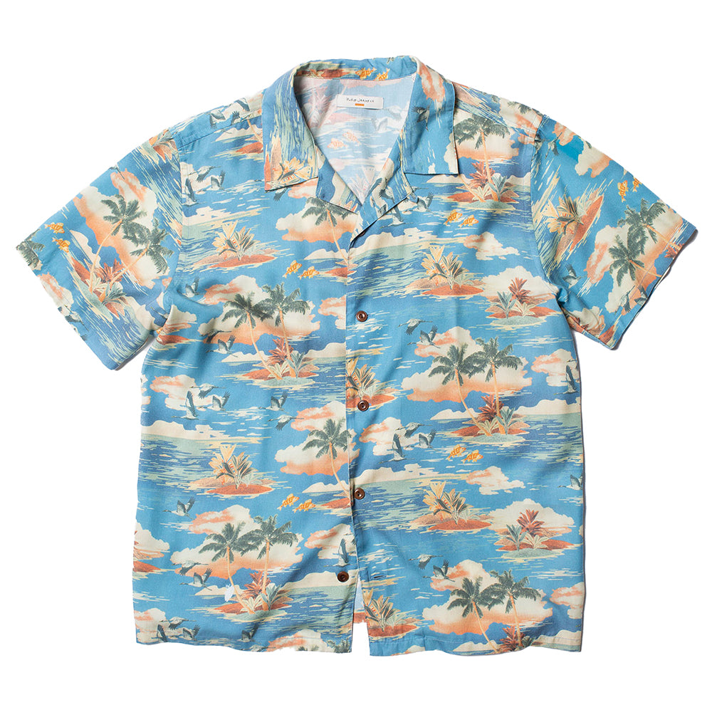 Nudie Jeans Co. Arvid Hawaii Shirt - Azure
