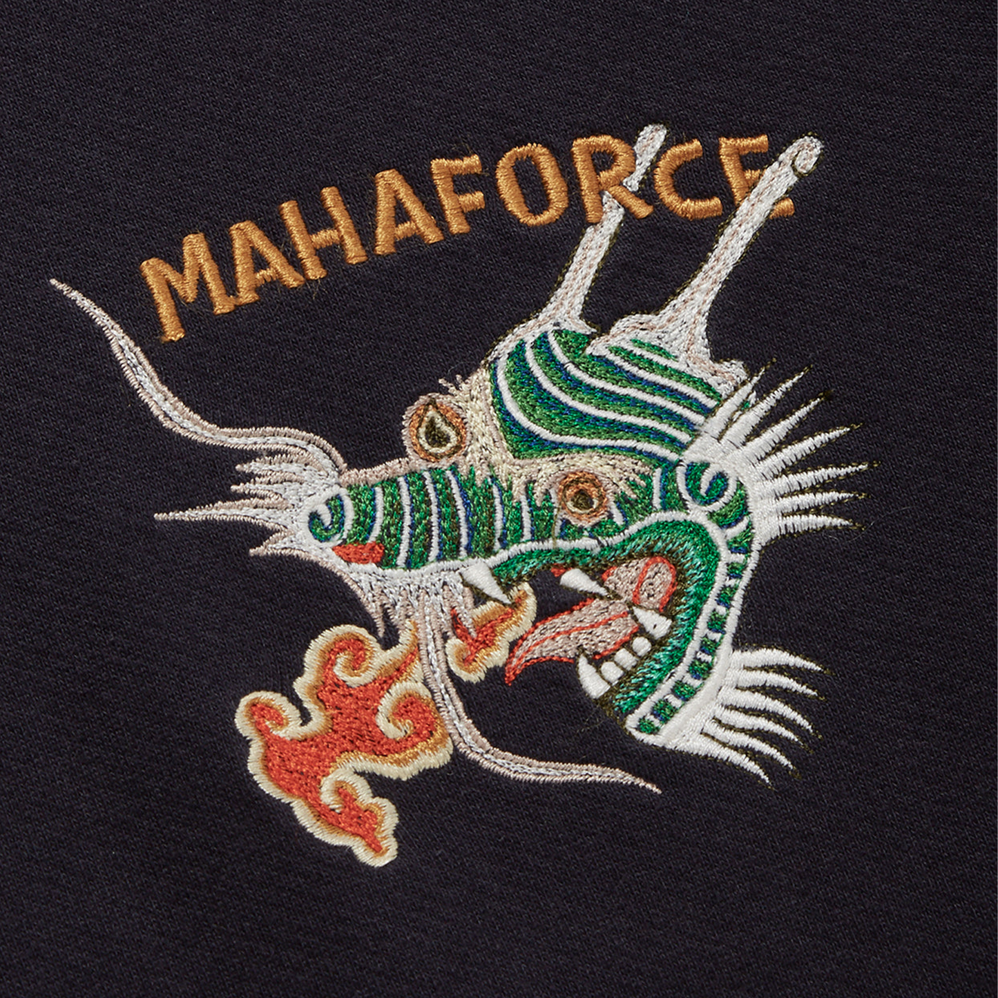 Maharishi Maha Force Embroidered Hoodie - Navy