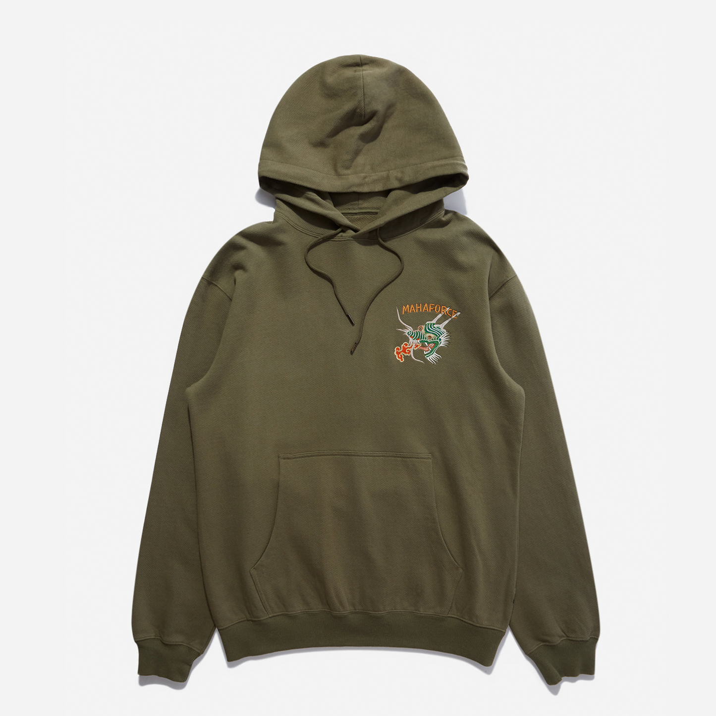 Maharishi Maha Force Embroidered Hoodie - Olive Og