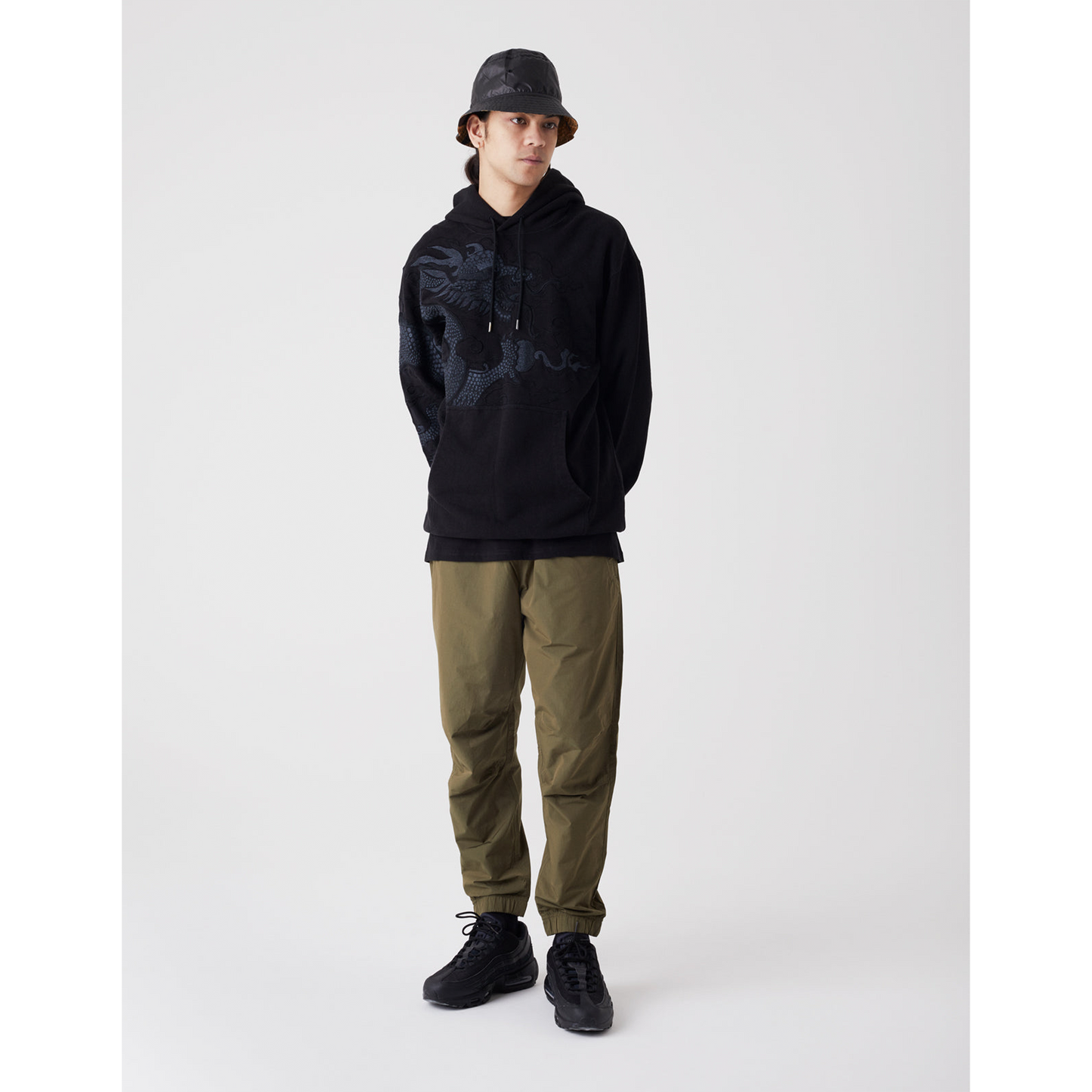 Maharishi Tibetan Dragon Hoodie - Black Black