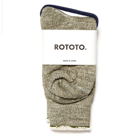 RoToTo Double Face Socks - Army Green