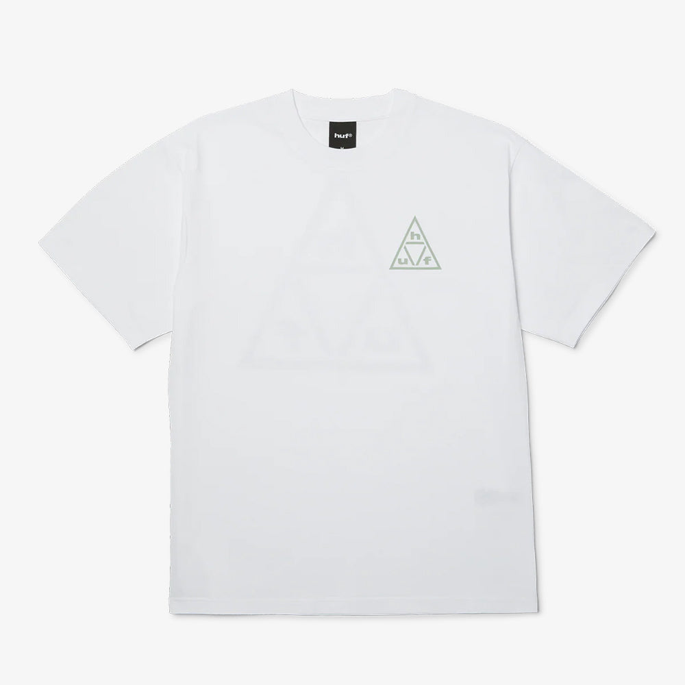 HUF Triple Triangle SS Tee - White Grey