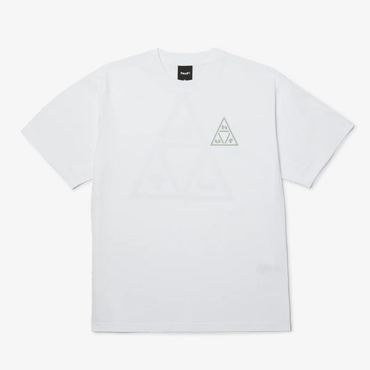 HUF Triple Triangle SS Tee - White Grey