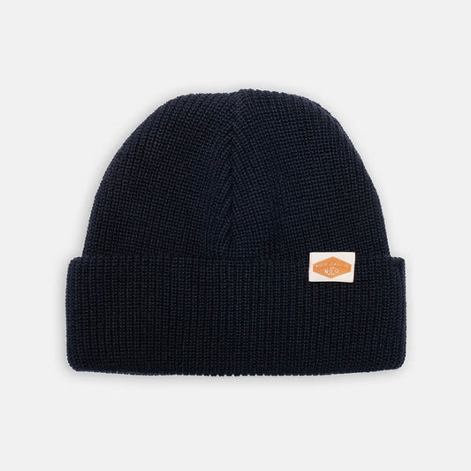 Nudie Jeans Co. Cotton Beanie Ribbed - Blueberry