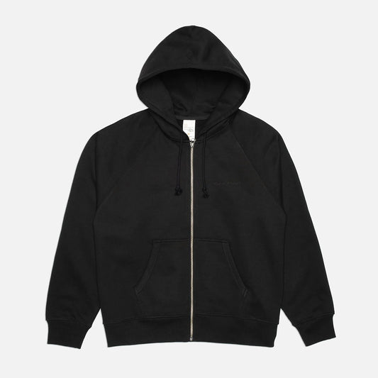 Nudie Jeans Gunde Logo Zip Hoodie - Black