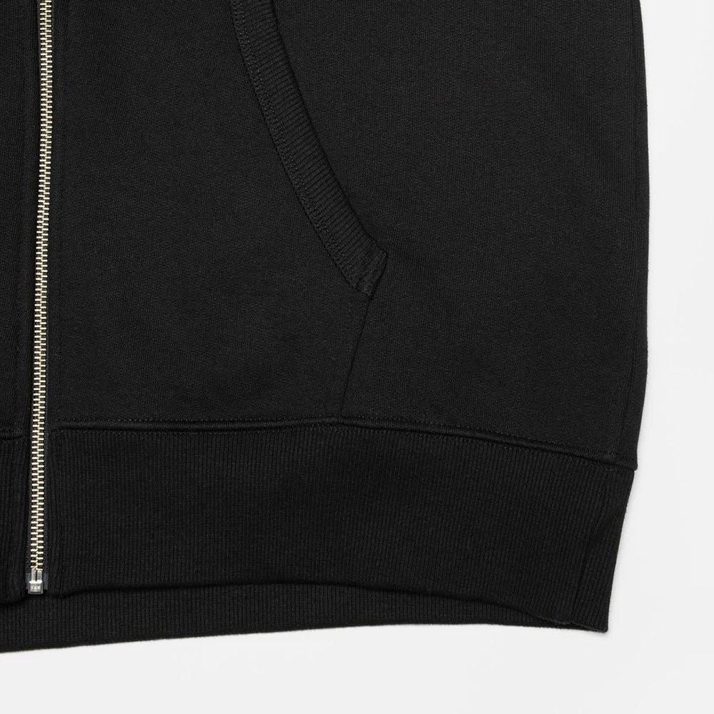 Nudie Jeans Gunde Logo Zip Hoodie - Black