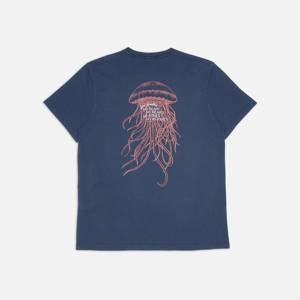 Nudie Jeans Roy Sea Noodles T-Shirt - Dark Blue