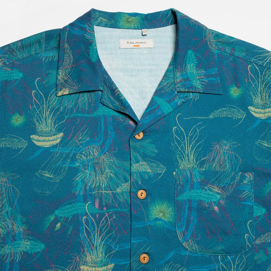 Nudie Jeans Arvid Hawaii Shirt - Deep Sea