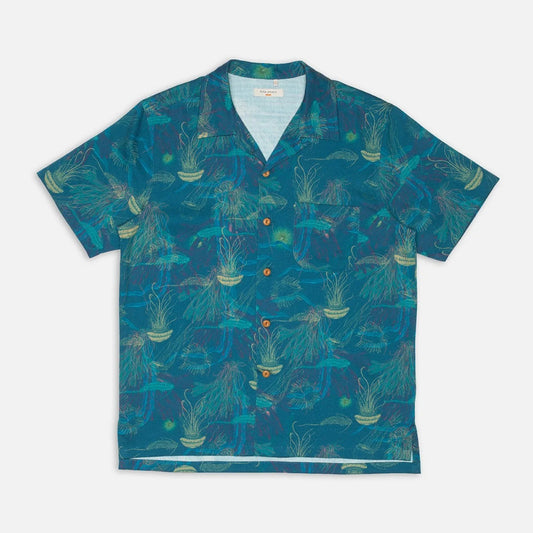 Nudie Jeans Arvid Hawaii Shirt - Deep Sea