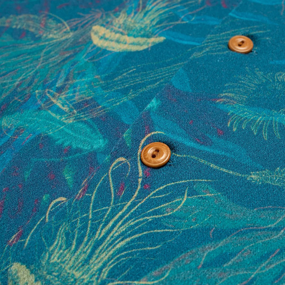 Nudie Jeans Arvid Hawaii Shirt - Deep Sea