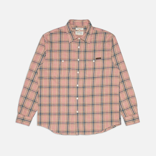 Nudie Jeans Julian Worker Checked Shirt - Pink