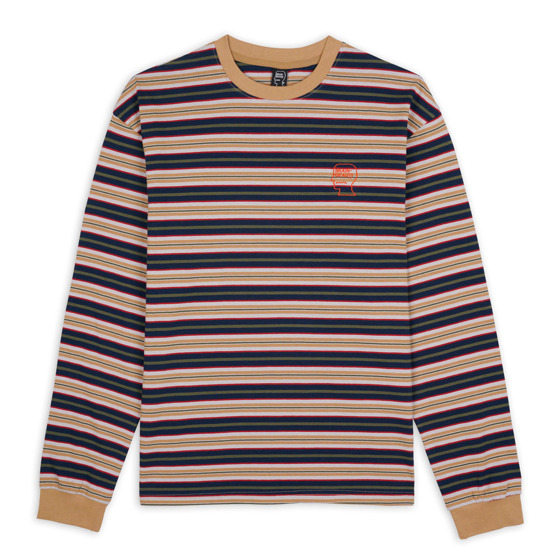 Brain Dead 92 Striped LS T-Shirt - Gold