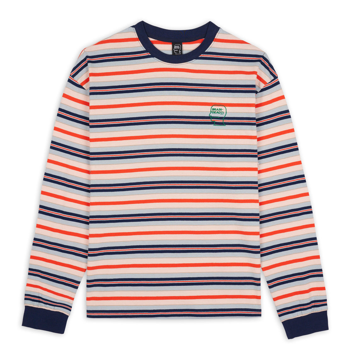 Brain Dead 92 Striped LS T-Shirt - Navy