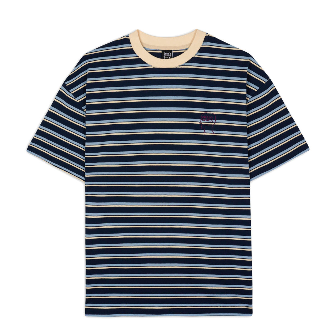 Brain Dead 94 Striped T-Shirt - Navy