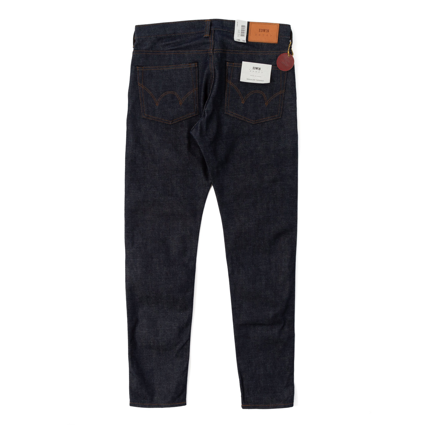 Edwin Regular Tapered Rainbow Selvage Nihon Menpu Jean - Dark Pure Indigo Blue Raw State