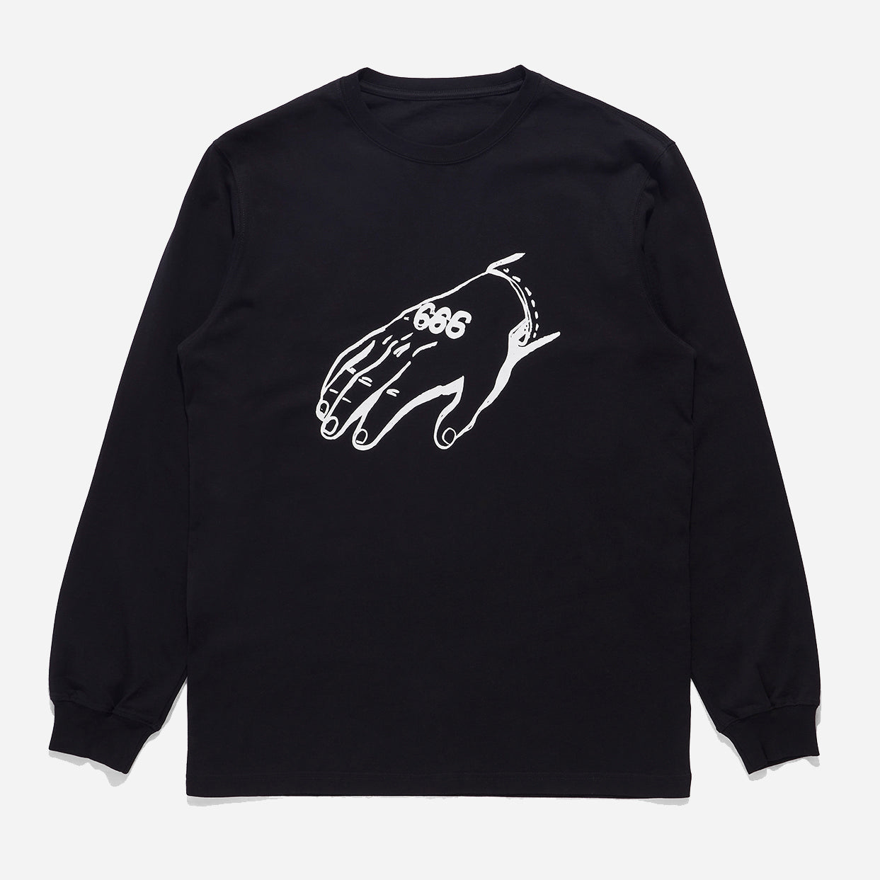 Maharishi x Warhol Mark Of The Beast LS T-Shirt - Black