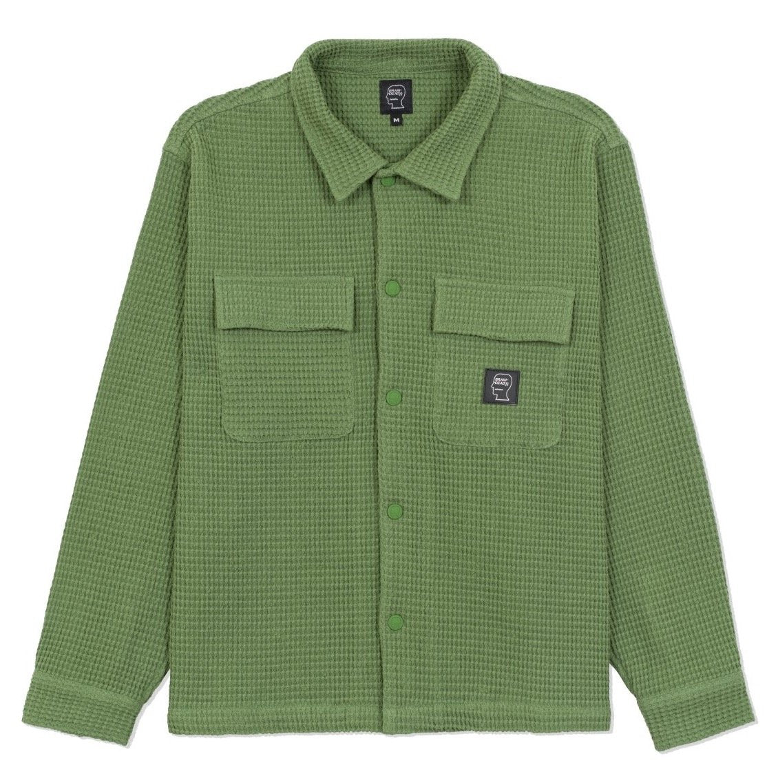 Brain Dead Waffle Snap Front Shirt - Navy