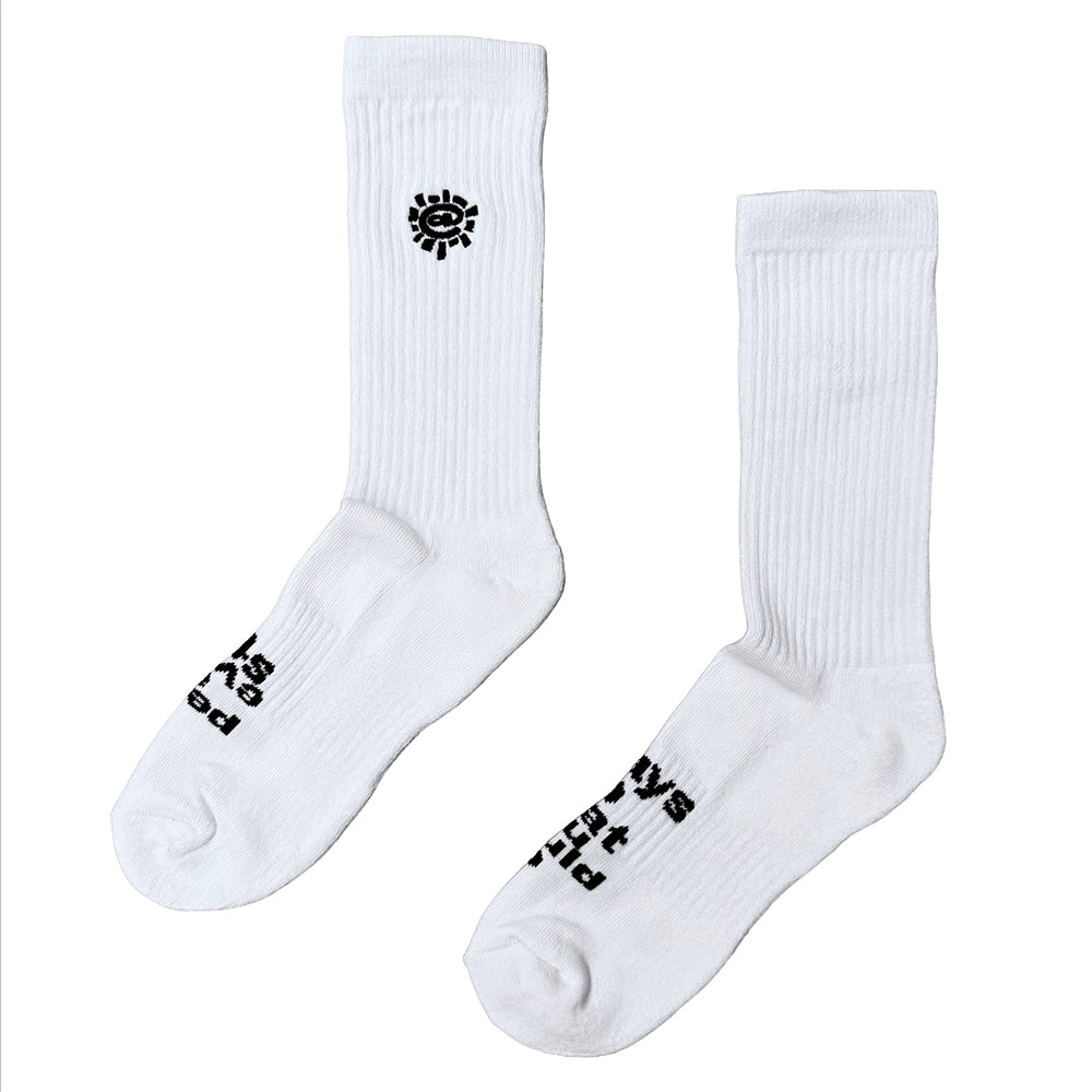 ADWYSD Mini Emb @sun Sock - White