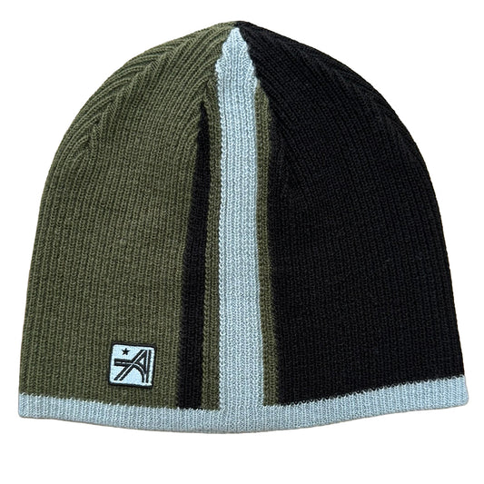ADWYSD Stripe Beanie - Khaki Blue