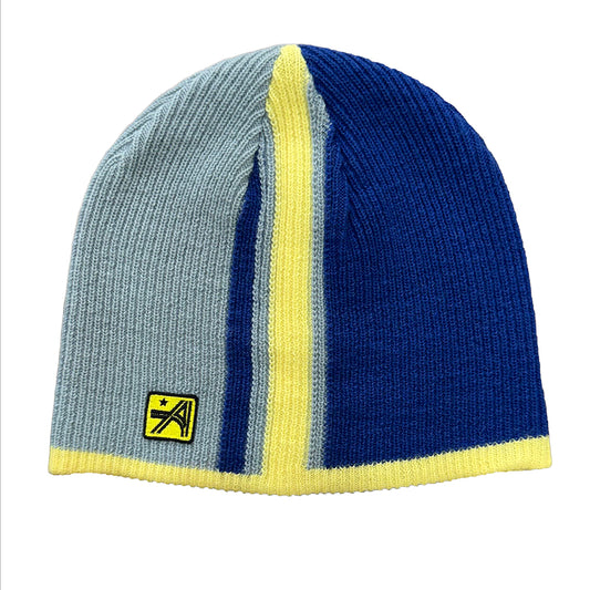 ADWYSD Stripe Beanie - Blue Yellow