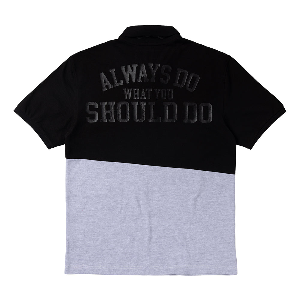 ADWYSD Two Tone Polo - Black Grey